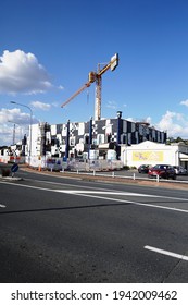 
Whangarei, Northland, New Zealand - January 2021: Hundertwasser Building During Construction.