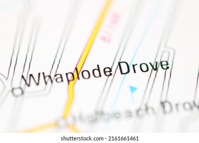 Whaplode Drove on a geographical map of UK - Shutterstock ID 2161661461