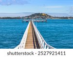 Wharf Platform at Okahu Bay Beach, Mission Bay Auckland, New Zealand During Morning Time