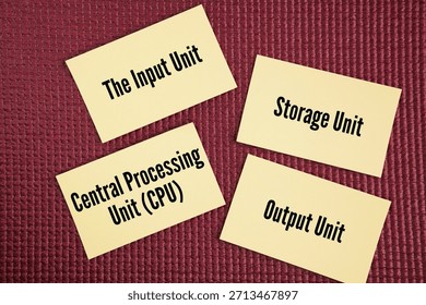 What are the 4 basic units of a computer? The document discusses the basic components of a computer system: the input unit, storage unit, central processing unit CPU, and output unit. The CPU contai