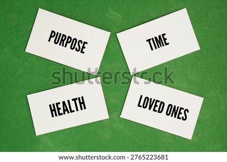What are the 4 important things in life? Purpose, time, health, and loved ones. These are truly the things that make us richer and make life more complete.