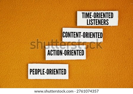 What are the 4 types of listeners? people-oriented, action-oriented, content-oriented, and time-oriented listeners word. Research finds that 40 percent of people have more than one preferred listening