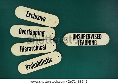 What are the 4 types of unsupervised learning? several types of unsupervised learning algorithms that are used for clustering, which include exclusive, overlapping, hierarchical, and probabilistic.