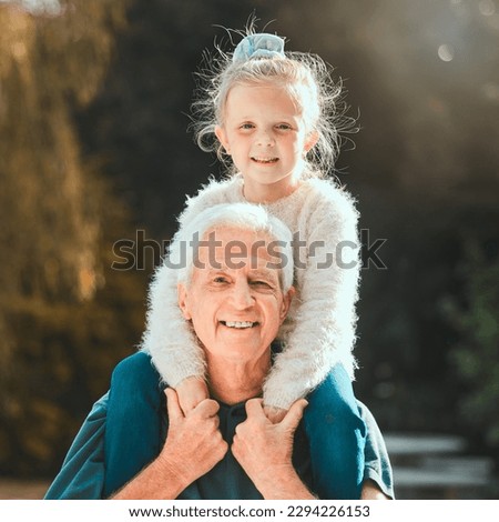 Similar – Granddaughter hugging her grandmother