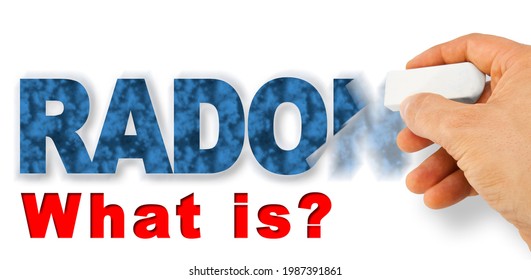 What Is Radon Gas? Concept With Hand Removes Radon Text With A Eraser