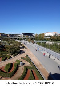 What Remains Of The Vicente Calderón Stadium, After More Than Half Has Been Knocked Down 