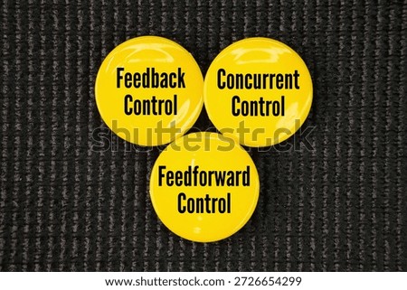 What are the three types of control? The document discusses three types of control: feedback control, concurrent control, and feedforward.