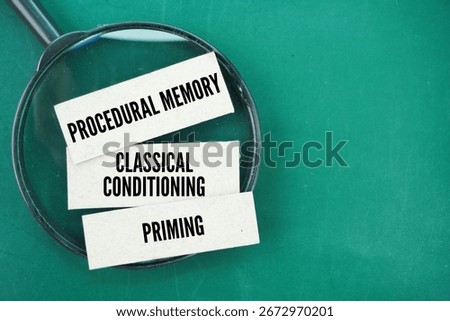 What are the three types of implicit memory? The three types of implicit memory are procedural memory, classical conditioning, and priming. Information processing begins in sensory memory