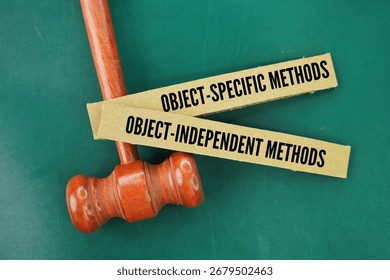 What are two types of methods? In broad terms, there are two kinds of methods are object-independent methods, and object-specific methods.