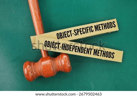 What are two types of methods? In broad terms, there are two kinds of methods are object-independent methods, and object-specific methods.
