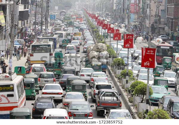 What we\
have in Dhaka is not traffic jam, it is total traffic chaos and\
mismanagement, Dhaka, Bangladesh on May 5,\
2013.