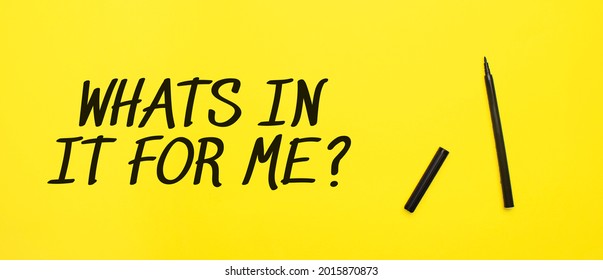 204 Whats in it for me Images, Stock Photos & Vectors | Shutterstock