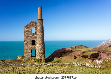 Wheal Owles mine on the cliffs near Botallack Cornwall England UK Europe