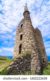 Wheal Owls disused tin mine on the South West Coastal path. Famous for its use in Poldark, not currently used, is abandoned at present