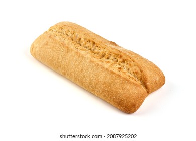 Wheat Ciabatta, Isolated On White Background