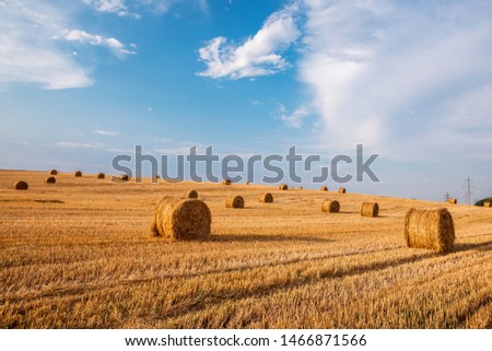 Similar – yellow straw bales on field