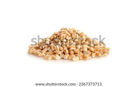 Wheat Grains Isolated, Barley Pile, Dry Cereal Seeds for Bread, Spelta Healthy Organic Food, Wheat Grains Heap on White Background