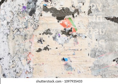 Wheatpaste Street Art Poster, Glue Residue,  