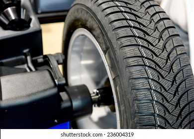 Wheel Balancing Close Up Photo