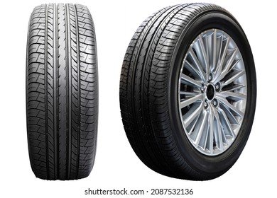 Wheel car, Car tire, Aluminum wheels isolated on white background. - Shutterstock ID 2087532136