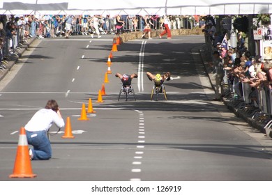 Wheel Chair Race Finish