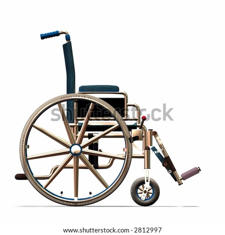 Wheel chair, sideshot