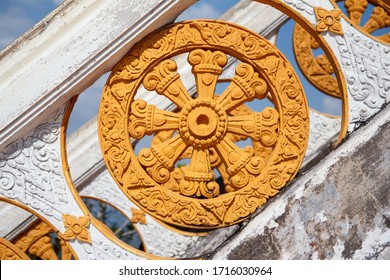 Wheel of Dharma. Tiger Cave Temple in  Thailand