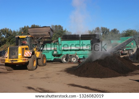 Similar – Image, Stock Photo Warming | steaming compost
