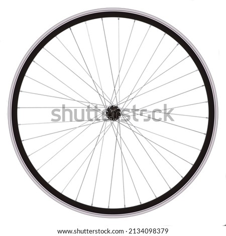 Wheel with no tire on white background
