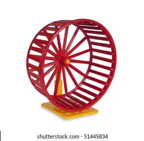 Wheel for rodents isolated on white with clipping path