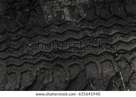 wheel track on mud
