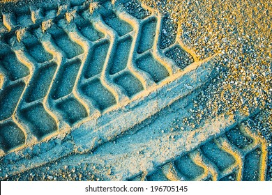 Wheel Track In The Sand 