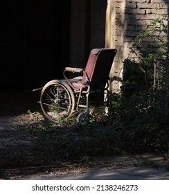 Wheelchair In A Abandoned Asylum 