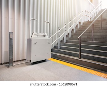 Wheelchair Lift With Stairs Disability Elevator Indoor Public Building Universal Design Facility 