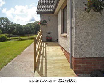 Wheelchair Ramp Fitted To Front Of Home 
