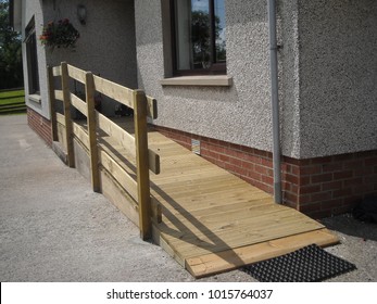 Wheelchair Ramp Fitted To Front Of Home 
