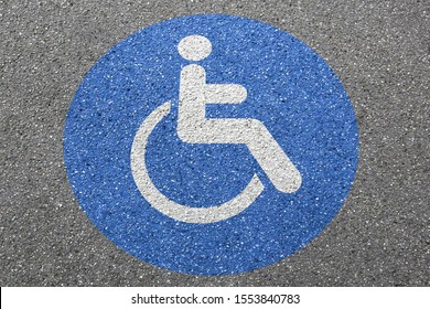 Wheelchair road sign disabled handicapped ramp access mobility wheel chair street zone area