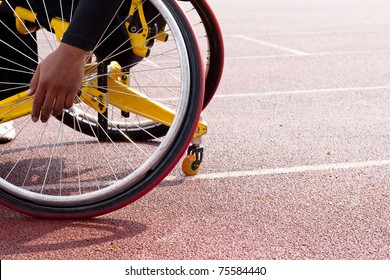 Wheelchair Sportsmen On Track