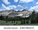 Wheeler Peak skyline from along the summit trail in Great Basin National Park, Nevada.
