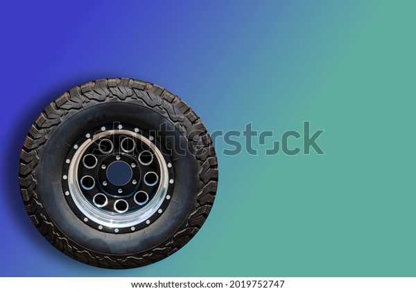 Wheels, tires are flat damaged separated from\
the background\
clipingpart