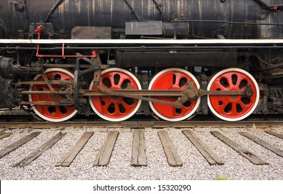Wheels of a train