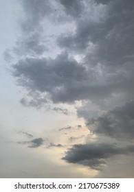 When The Air Moves Up And Down Stratocumulus Gray And Orange Clouds Will Rise In Layers Of Clouds Into The Beautiful Sky At Thailand.no Focus