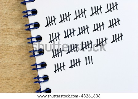 When counting a tally sheet is often very useful.