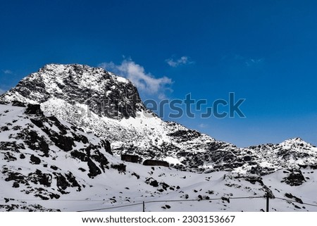 Similar – Image, Stock Photo Snow banks in the parking lot at the Rettenbach Glacier