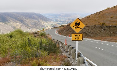 When Wet Road Sign