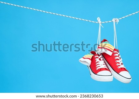 Where after washing they are dried on a rope