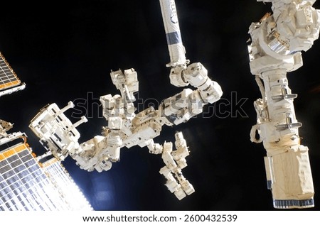While attached on the end of the Canadarm2, Dextre, the Canadian Space Agency's robotic 