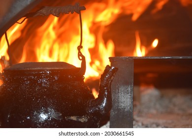 While No Gas In Syria, People Use The Wood For Drinking Tea