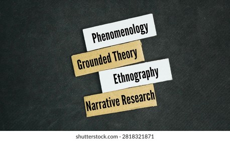While qualitative research broadly splits into four primary methodologies are Phenomenology, Grounded Theory, Ethnography, and Narrative Research word. 