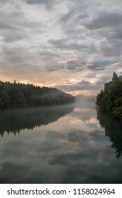 While waiting for the sun to come up through the clouds. Sava river in Zbilje, Slovenia. True paradise for the nature lovers.